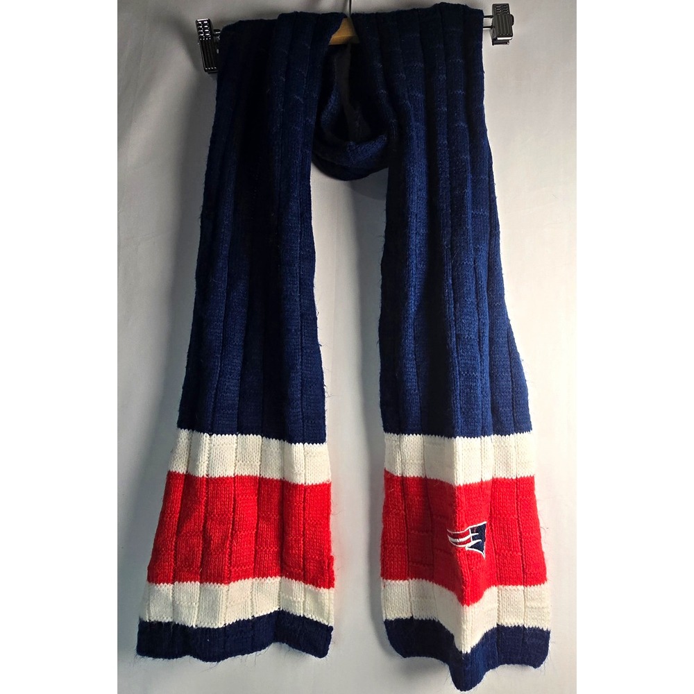 New England Patriots NFL Knit Scarf Navy/Red/White Little Earth Productions